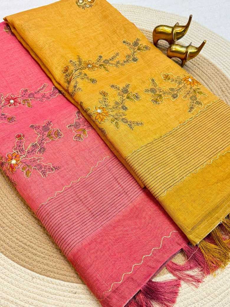 YNF Wholesale Linen Zari Border Sarees KESH187 Avika | Surat Manufacturer