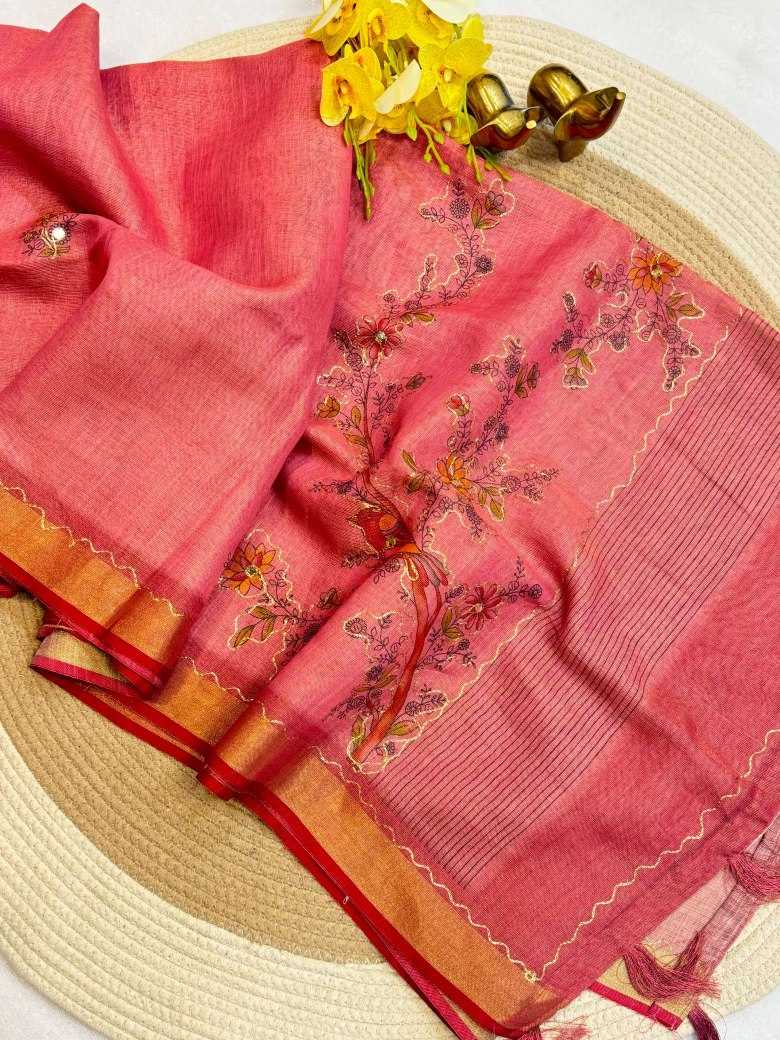YNF Wholesale Linen Zari Border Sarees KESH187 Avika | Surat Manufacturer