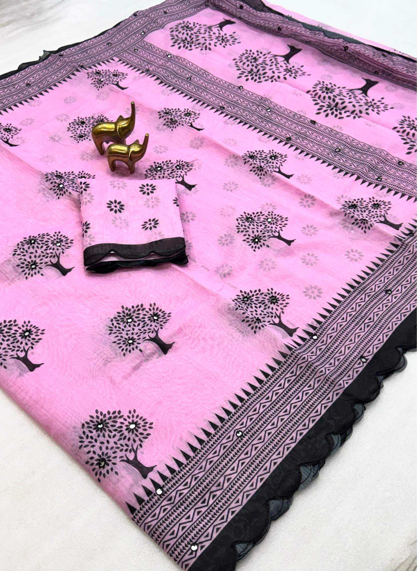 YNF Wholesale Chanderi Cotton Printed Sarees KESH187 Balika Vadhu | Surat Manufacturer