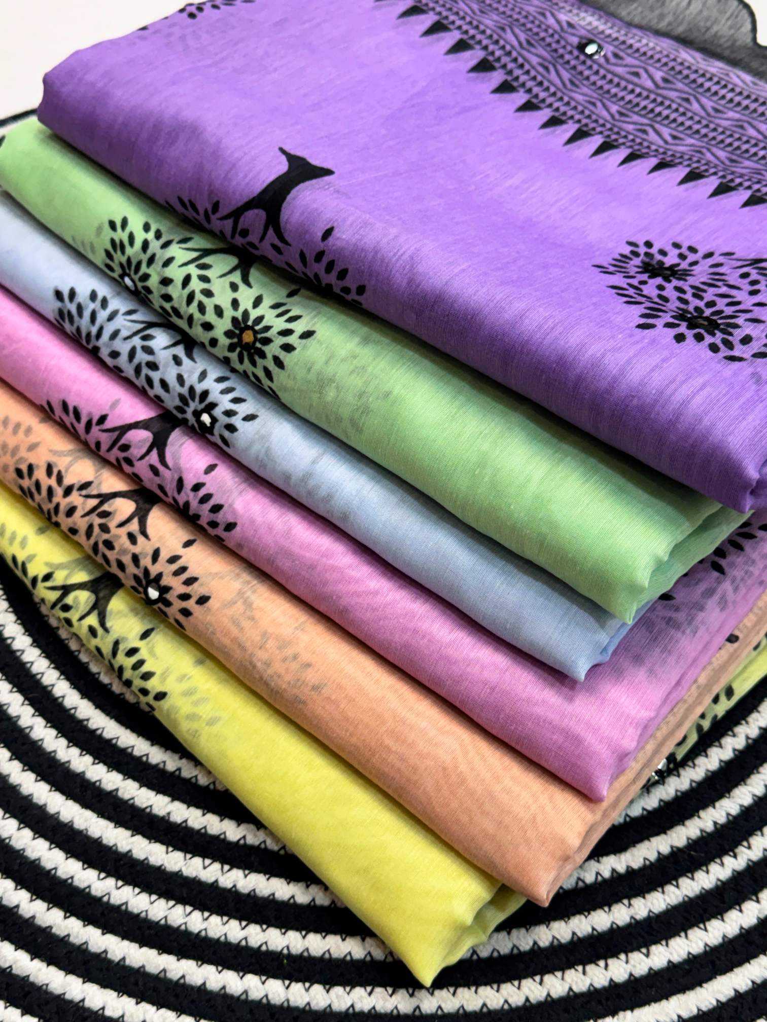 YNF Wholesale Chanderi Cotton Printed Sarees KESH187 Balika Vadhu | Surat Manufacturer
