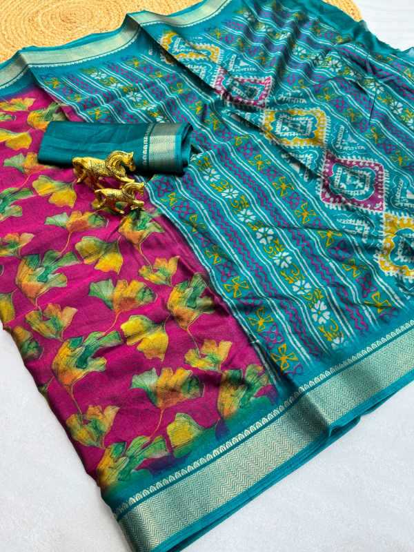 YNF Wholesale Dola Silk Floral Sarees  | Surat Manufacturer
