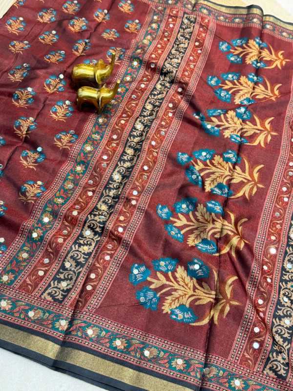 YNF Wholesale Silk Ajrakh Sarees KESH187 Bla | Surat Manufacturer