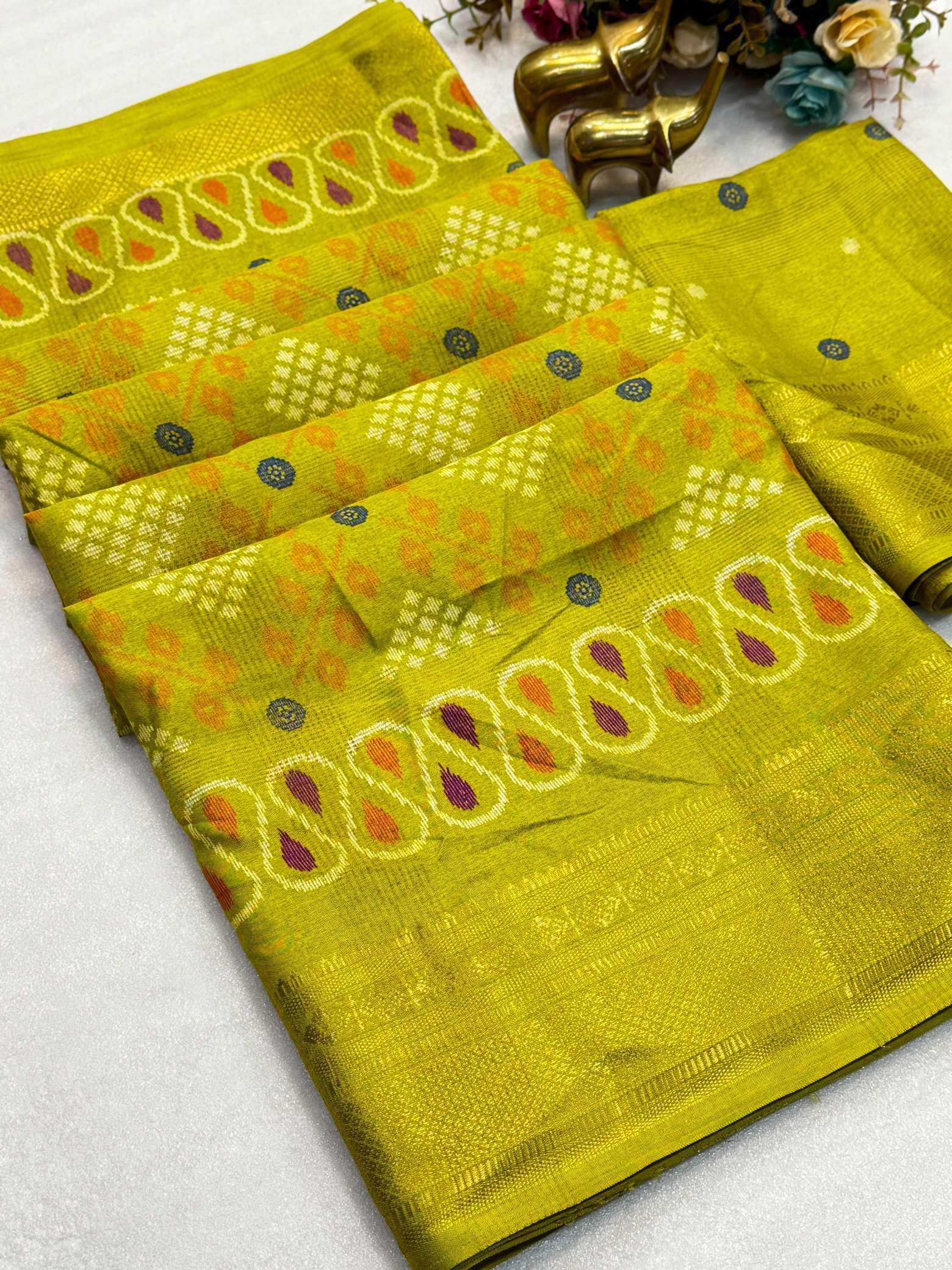 YNF Wholesale Cotton Jacquard Saree KESH187 Chandramukhi-7 | Surat Manufacturer