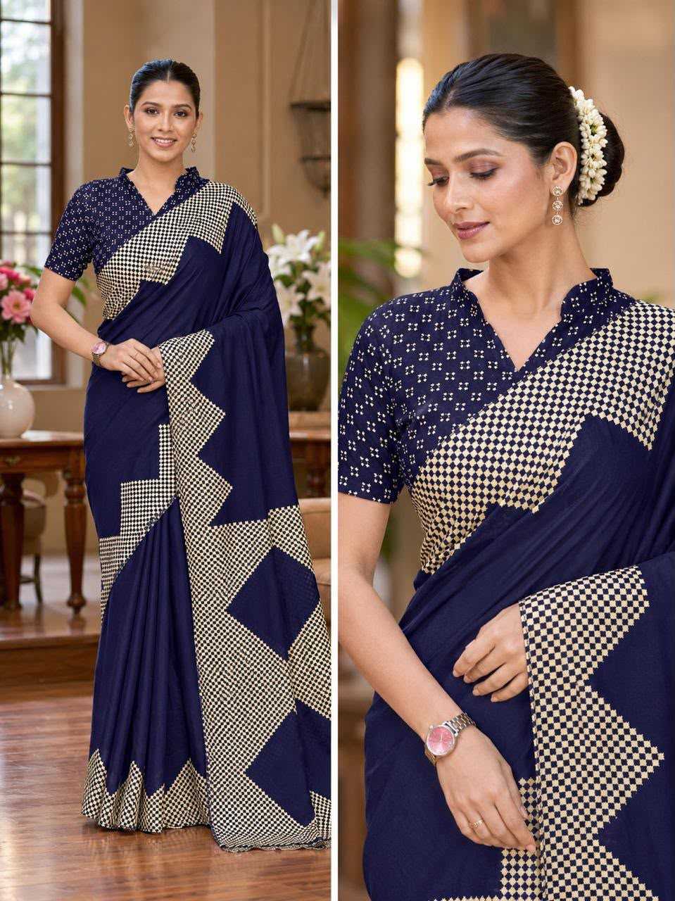 YNF Wholesale Crepe Silk Designer Sarees  | Surat Manufacturer