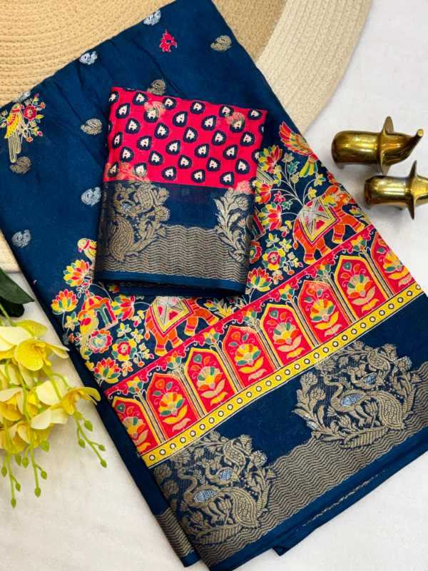 YNF Wholesale Dola Silk Kalamkari Sarees  | Surat Manufacturer