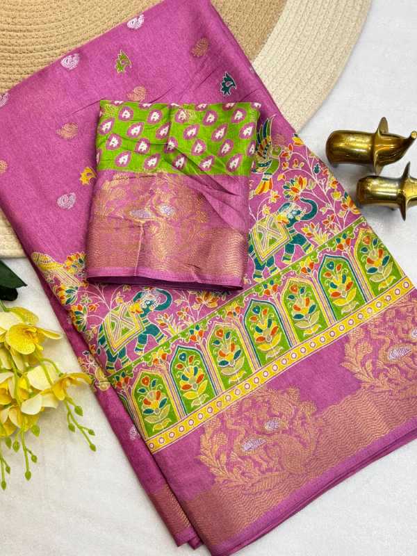 YNF Wholesale Dola Silk Kalamkari Sarees  | Surat Manufacturer