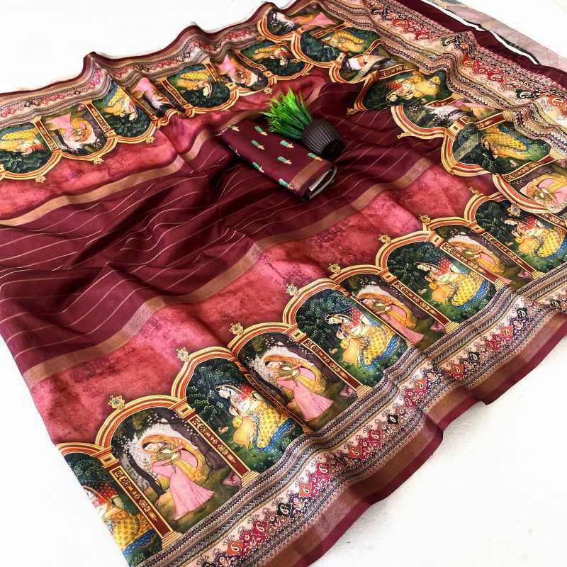 YNF Wholesale Dola Silk Printed Sarees KESH187 Dola | Surat Manufacturer