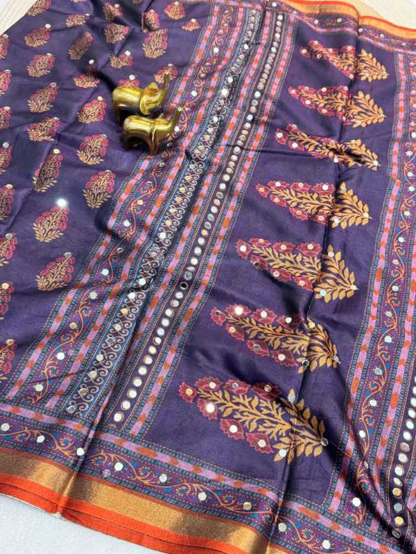 YNF Wholesale Silk Ajrakh Sarees  | Surat Manufacturer