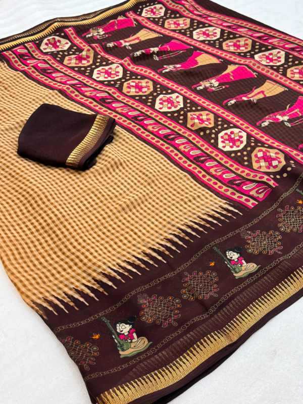 YNF Wholesale Georgette Georgette Sarees  | Surat Manufacturer