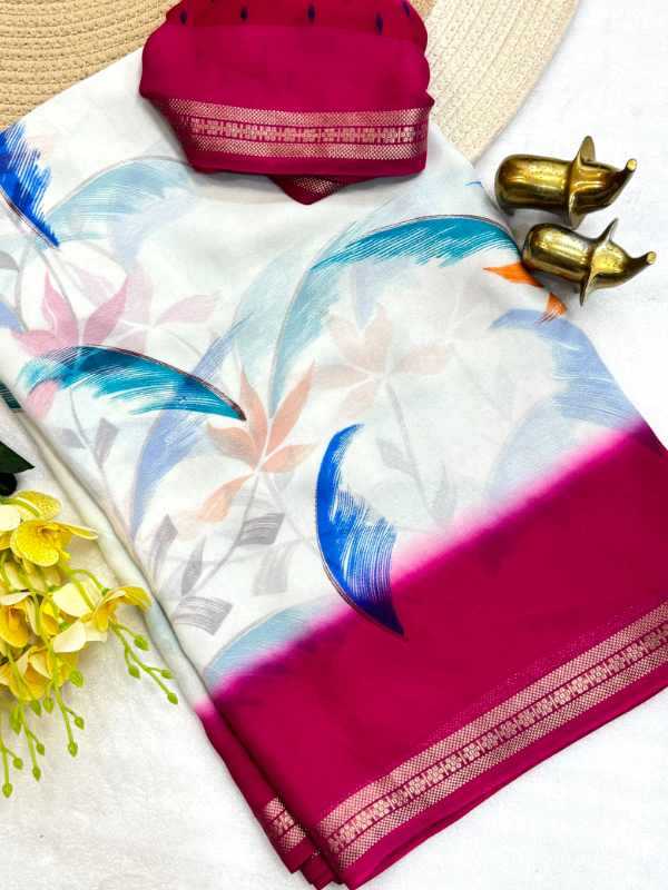 YNF Wholesale Georgette Printed Sarees  | Surat Manufacturer