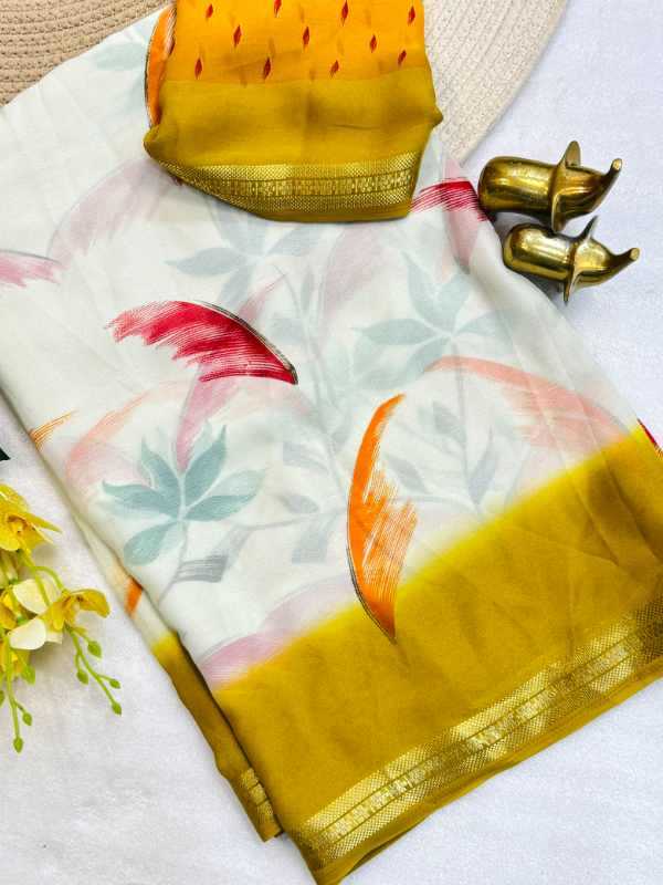 YNF Wholesale Georgette Printed Sarees  | Surat Manufacturer