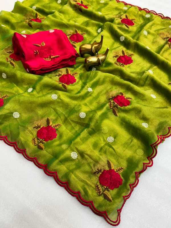 YNF Wholesale Dull Moss Designer Sarees KESH187 GOLD | Surat Manufacturer