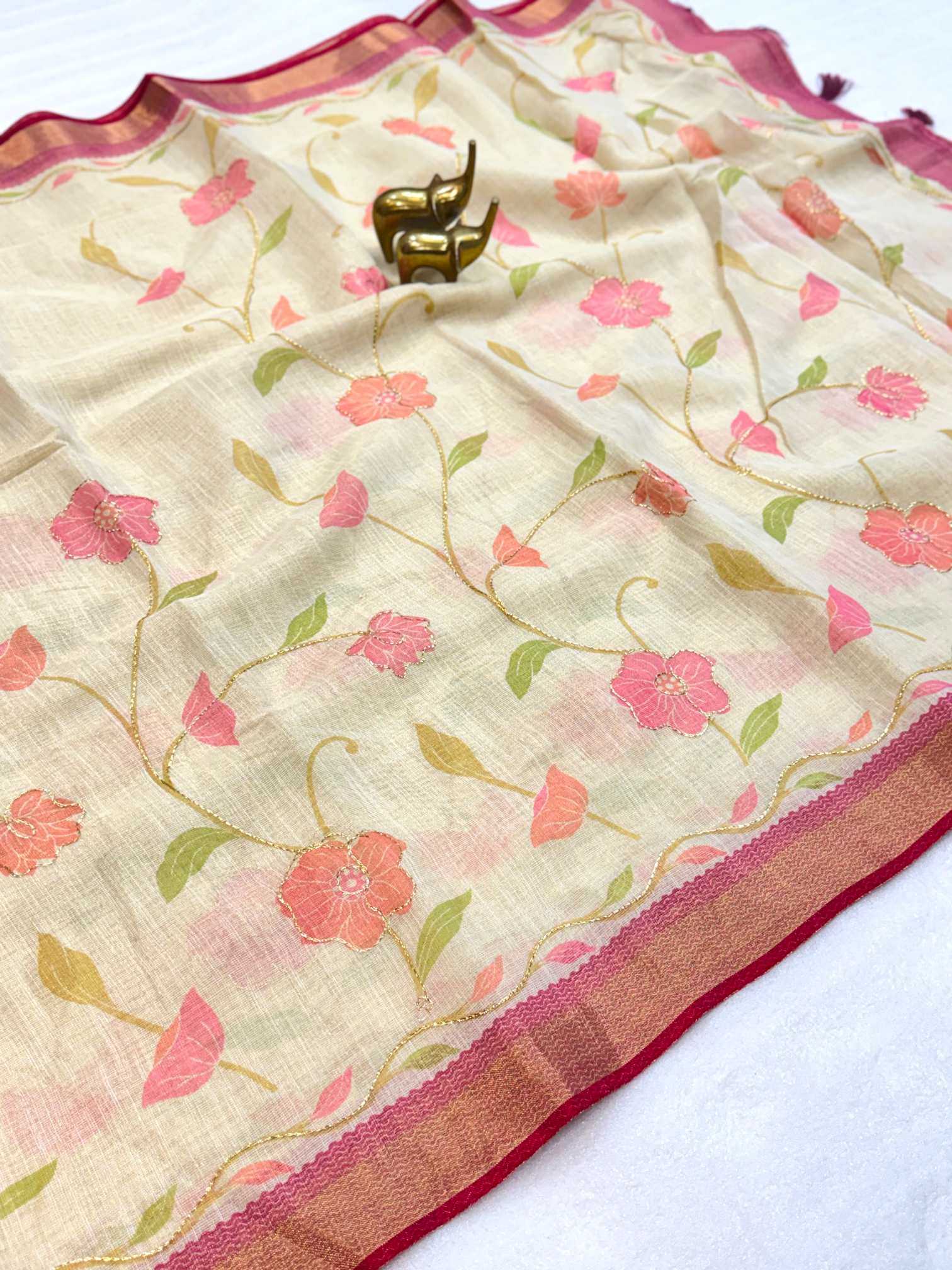 YNF Wholesale Linen Designer Sarees KESH187 Hetal | Surat Manufacturer
