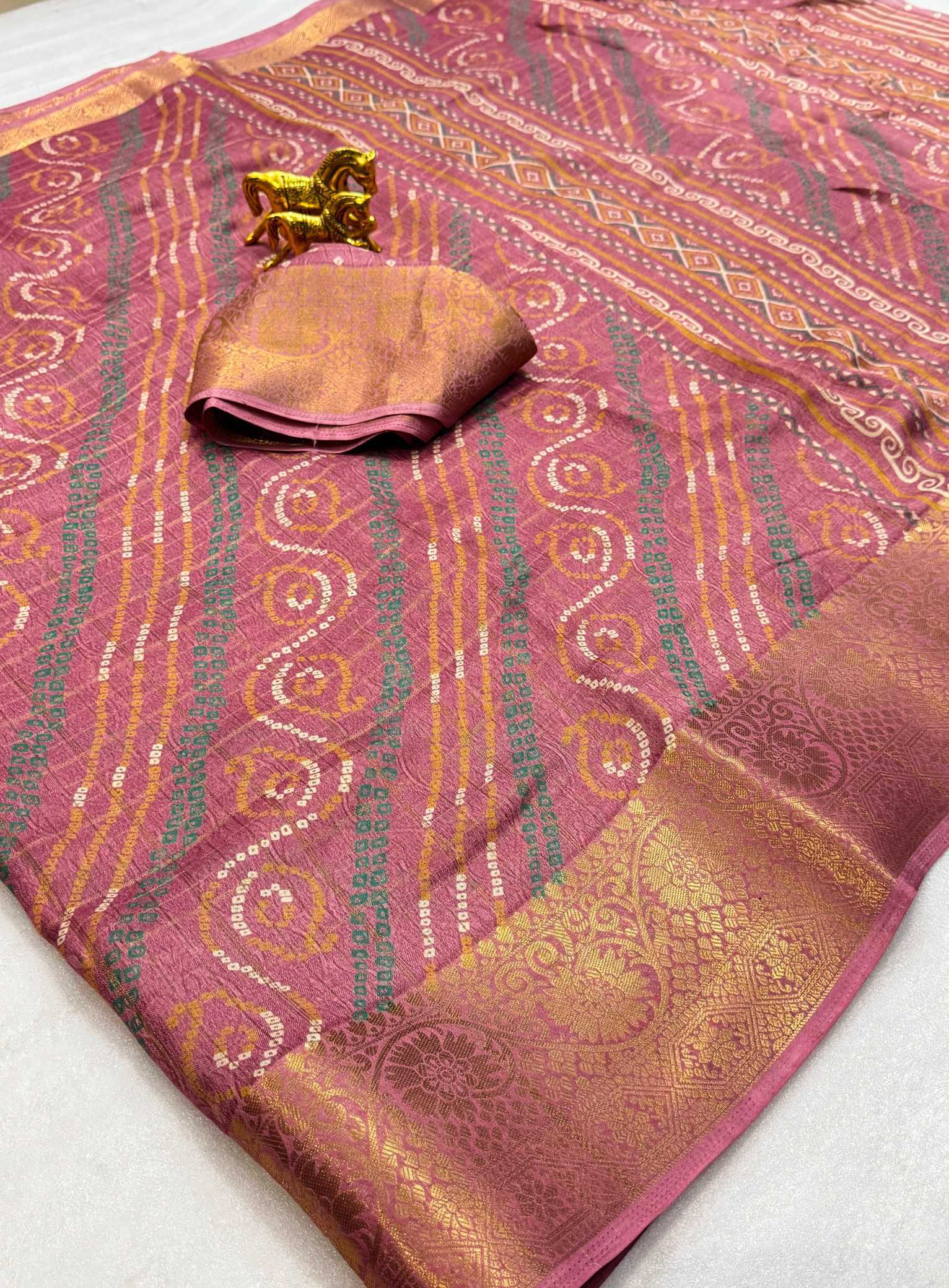 YNF Wholesale Jacquard Printed Sarees  | Surat Manufacturer