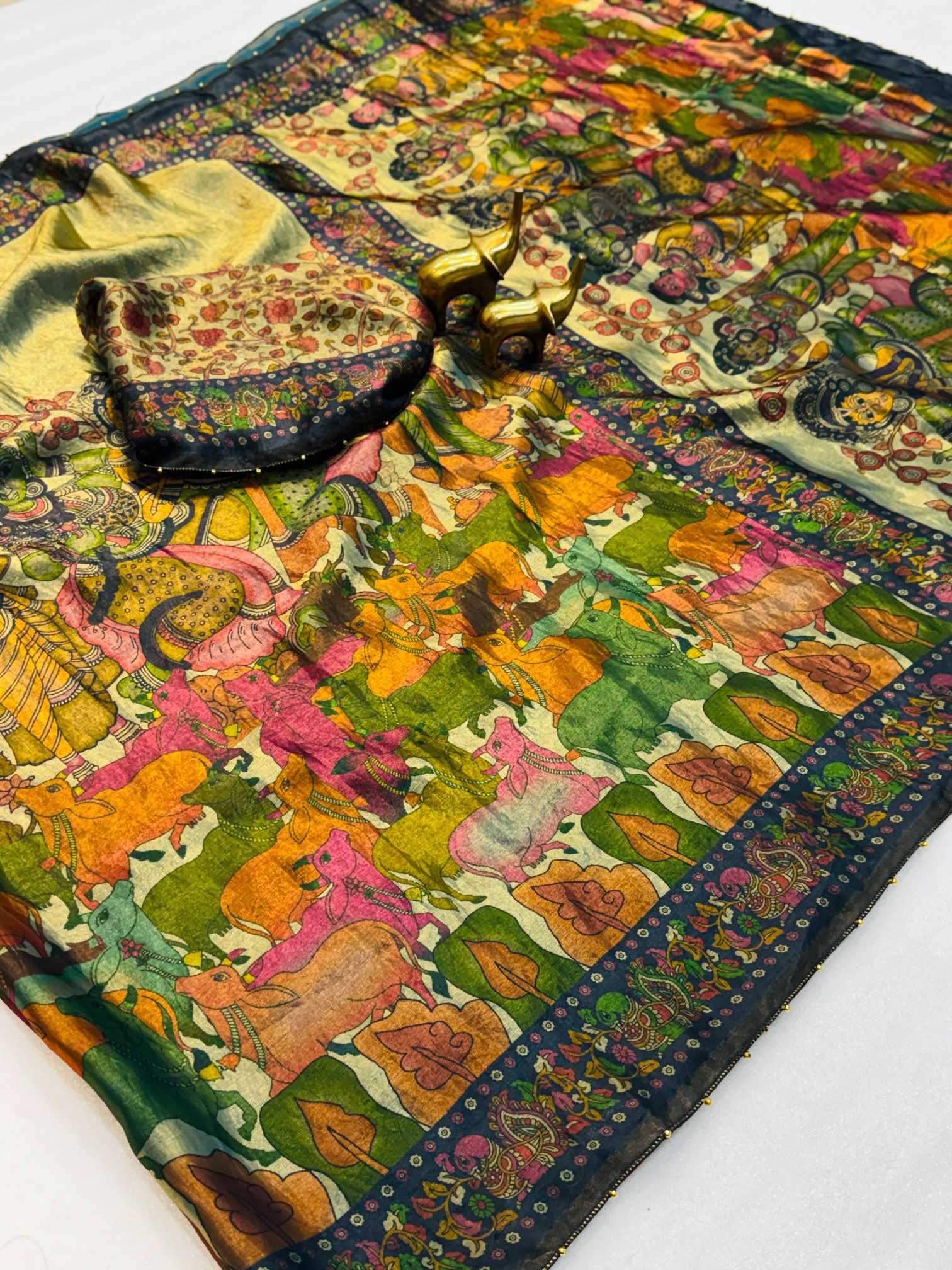 YNF Wholesale Space Silk Printed Silk Saree  | Surat Manufacturer