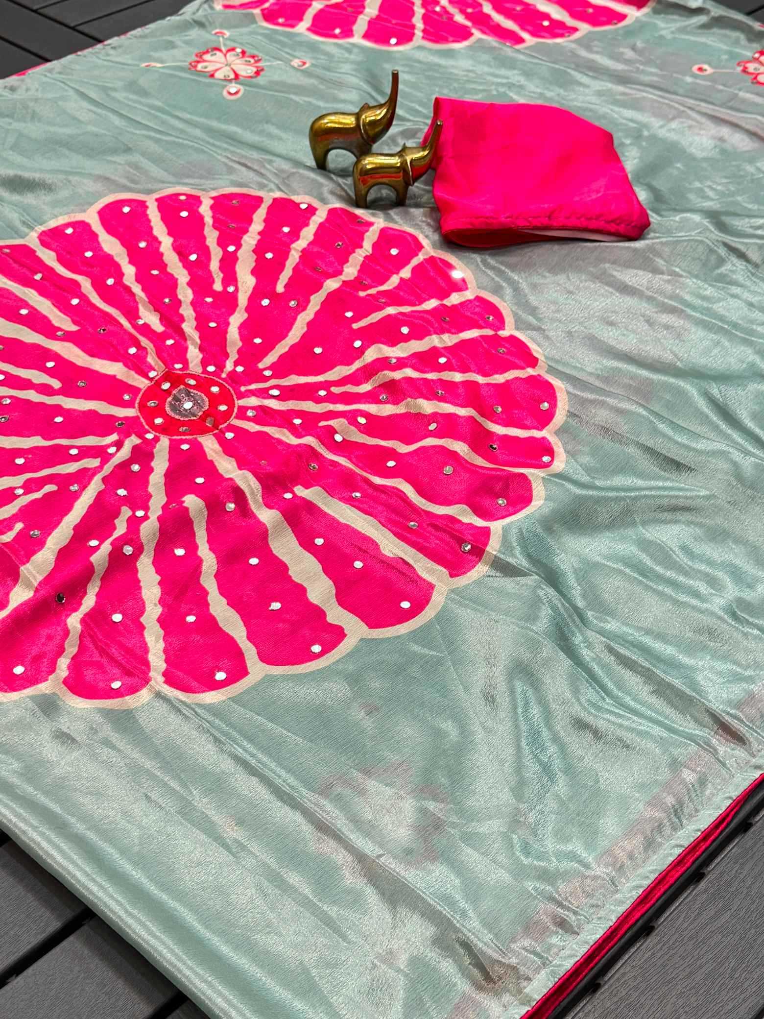 YNF Wholesale Chinon Designer Sarees  | Surat Manufacturer