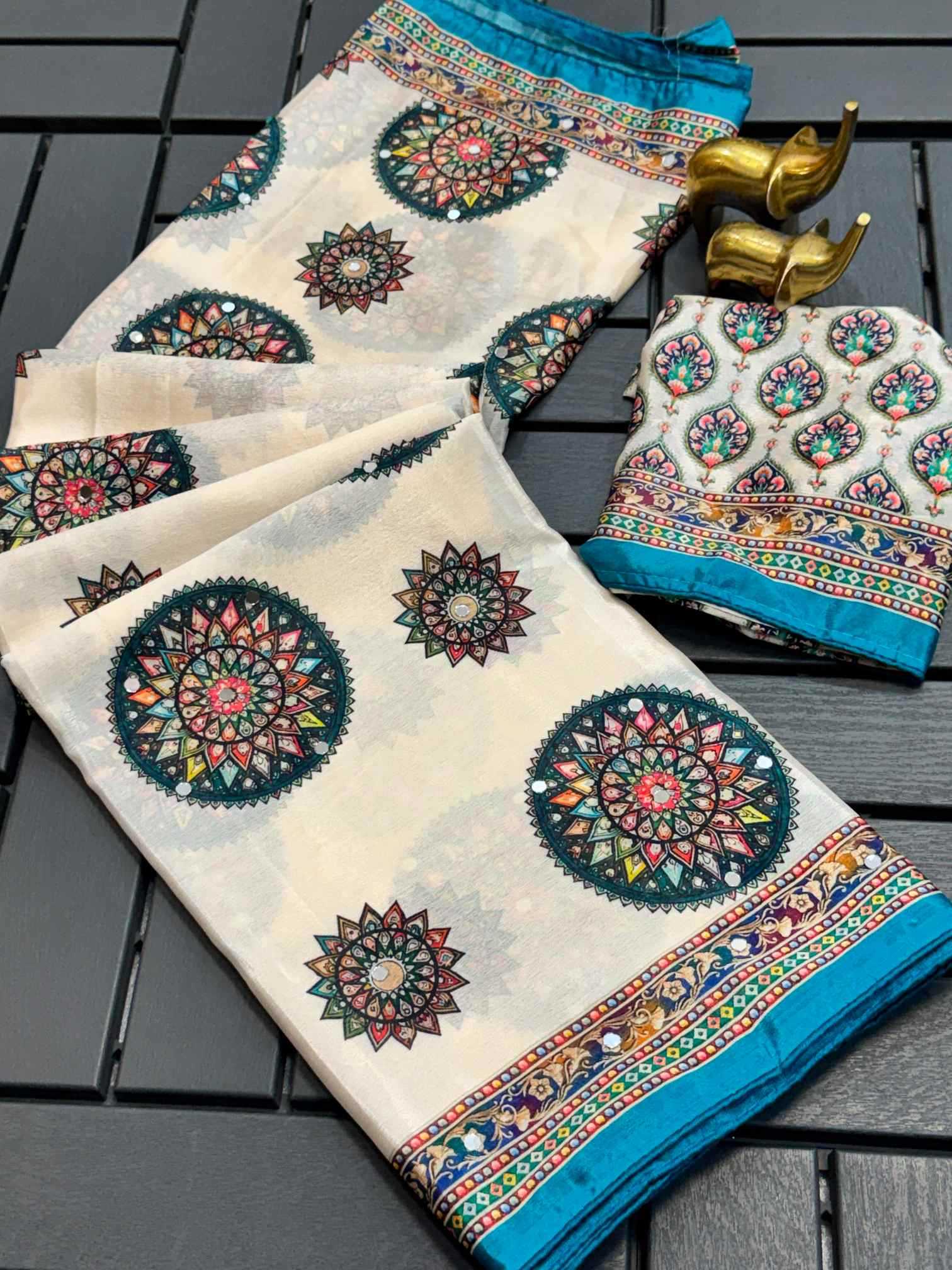 YNF Wholesale Chinon Designer Sarees  | Surat Manufacturer