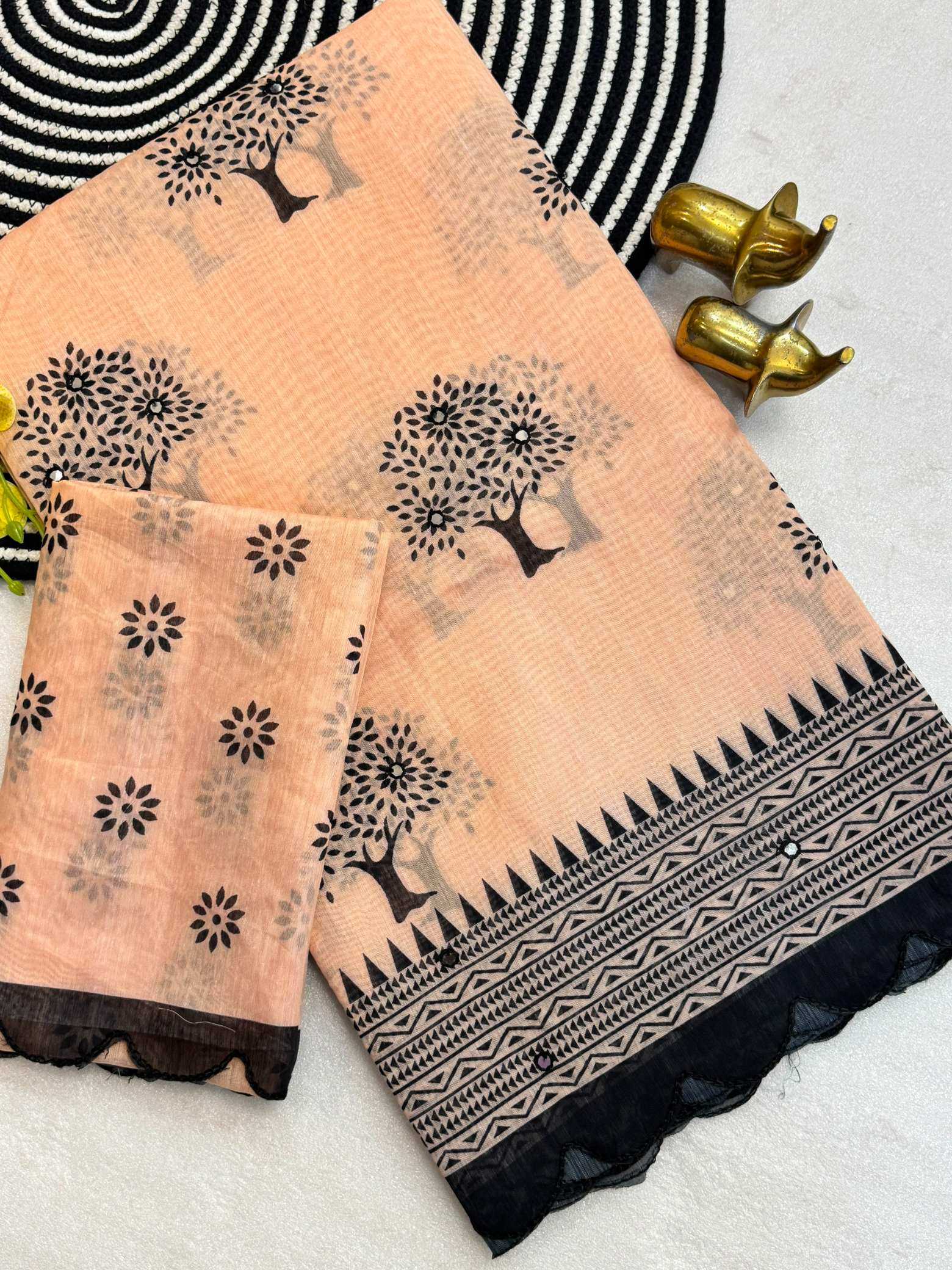 YNF Wholesale Chanderi Cotton Cutwork Saree KESH187 Khushi | Surat Manufacturer