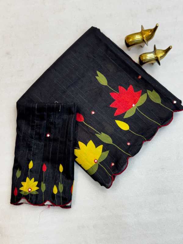 YNF Wholesale Tussar Silk Printed Sarees  | Surat Manufacturer