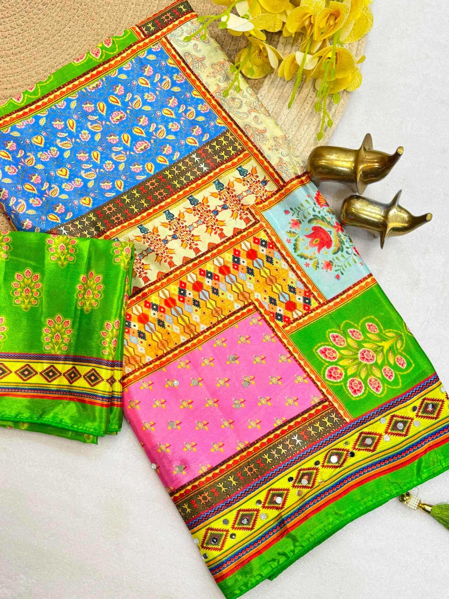 YNF Wholesale Chinon Designer Sarees  | Surat Manufacturer