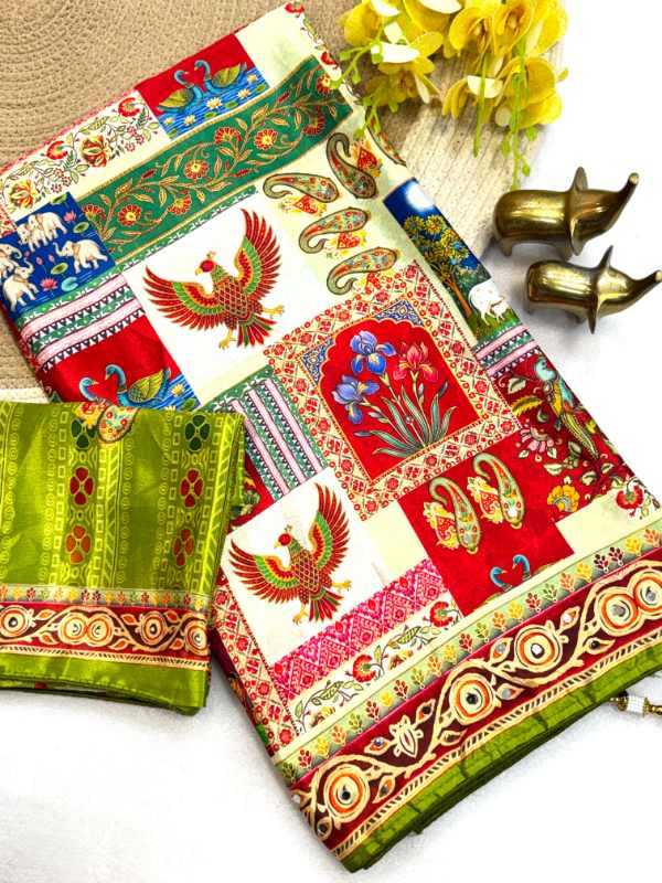 YNF Wholesale Chinon Printed Sarees  | Surat Manufacturer