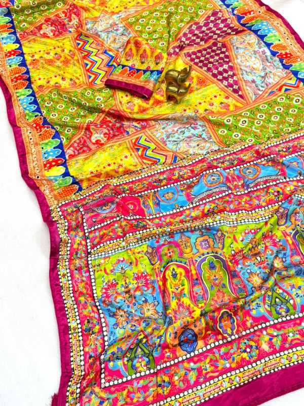 YNF Wholesale Chinon Printed Sarees  | Surat Manufacturer