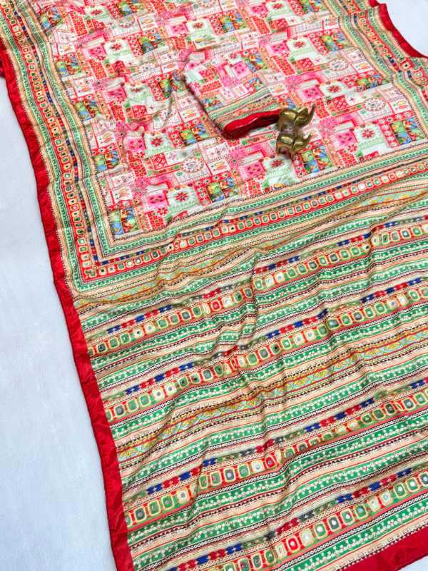YNF Wholesale Chinon Printed Sarees  | Surat Manufacturer