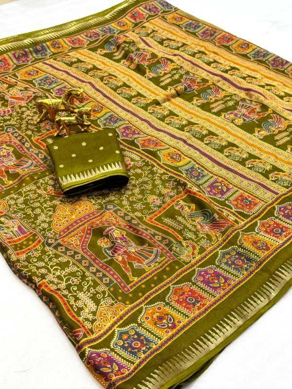 YNF Wholesale Dull Moss Designer Sarees  | Surat Manufacturer