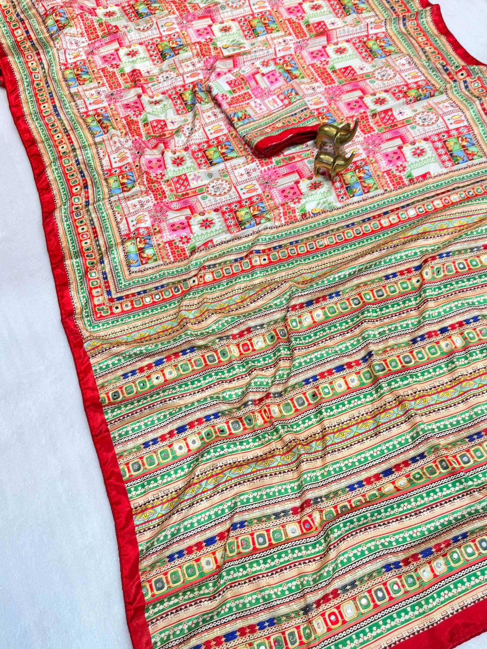 YNF Wholesale Chinon Printed Sarees  | Surat Manufacturer