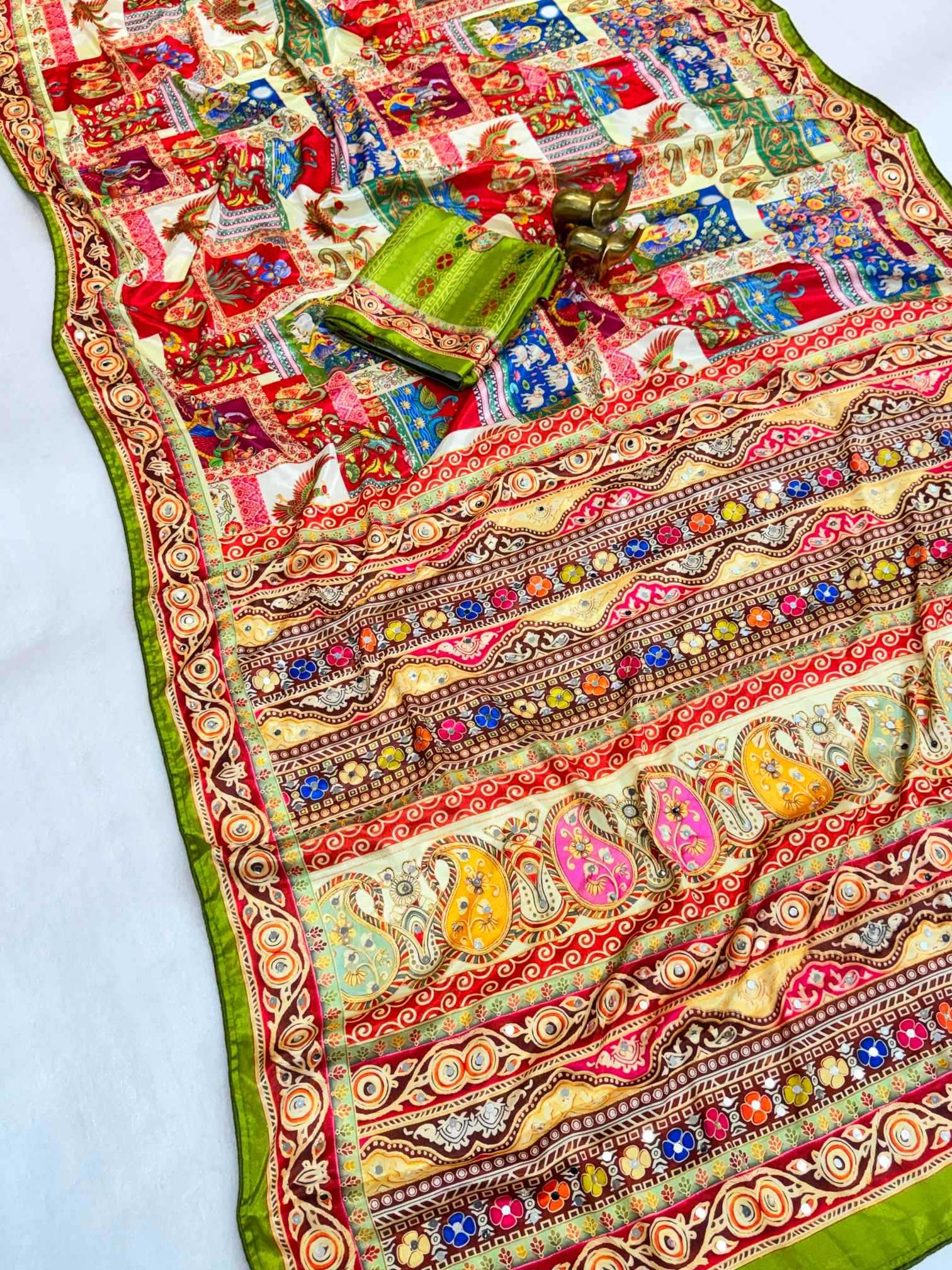YNF Wholesale Chinon Printed Sarees  | Surat Manufacturer