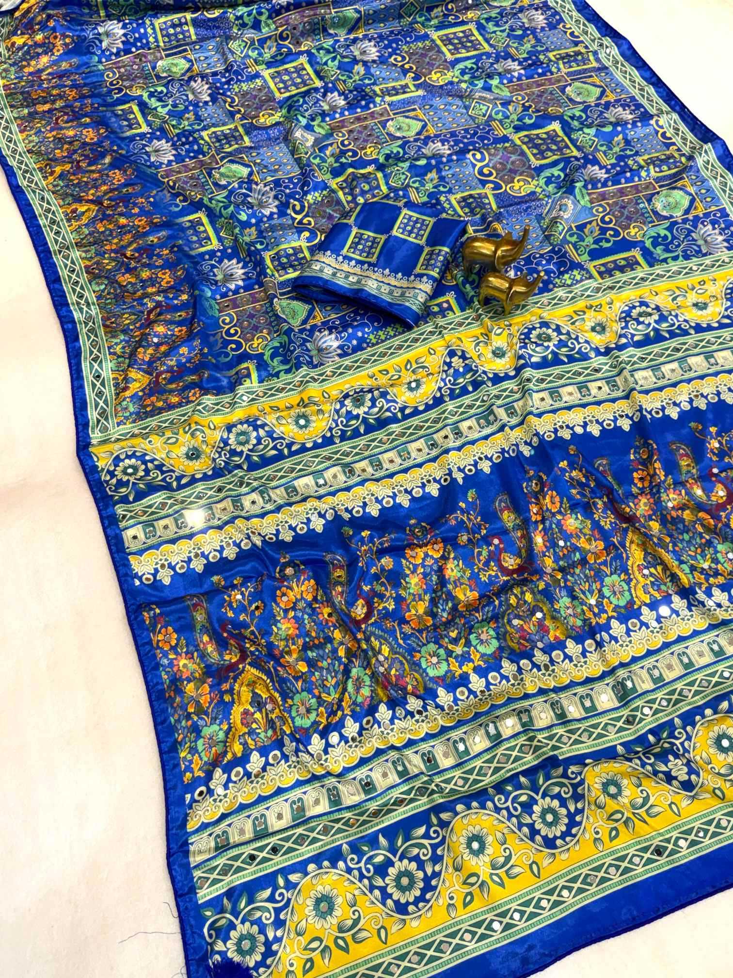YNF Wholesale Chinon Printed Sarees  | Surat Manufacturer