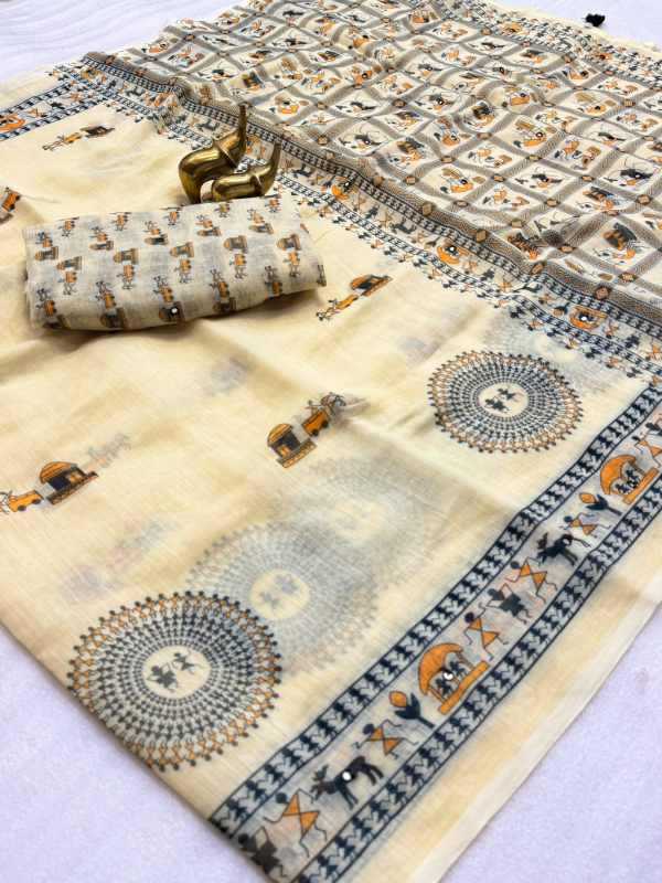 YNF Wholesale Cotton Printed Sarees  | Surat Manufacturer