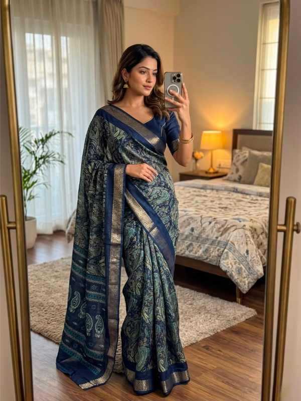 YNF Wholesale Silk Printed Sarees  | Surat Manufacturer