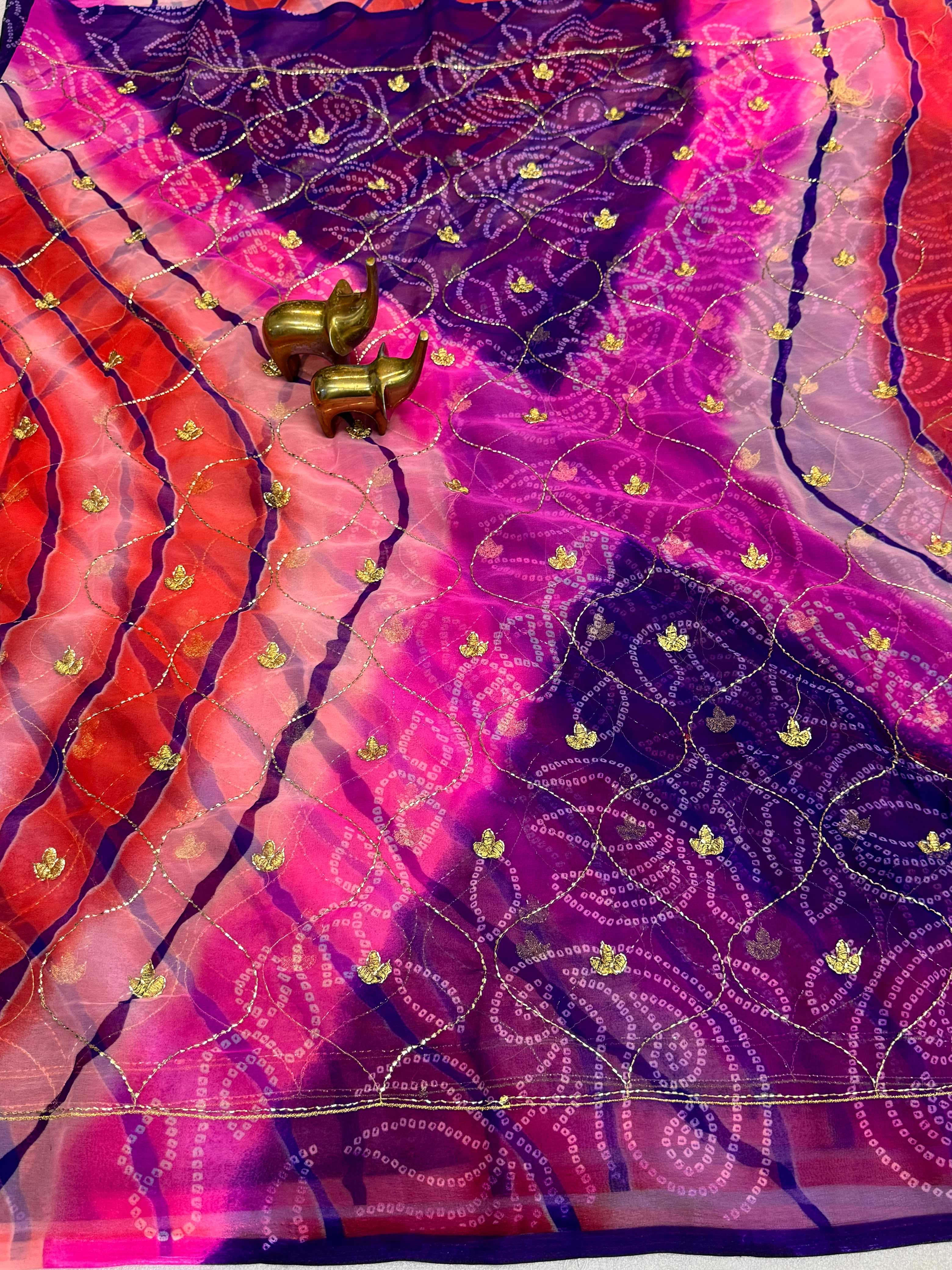 YNF Wholesale Georgette Sequence Sarees  | Surat Manufacturer