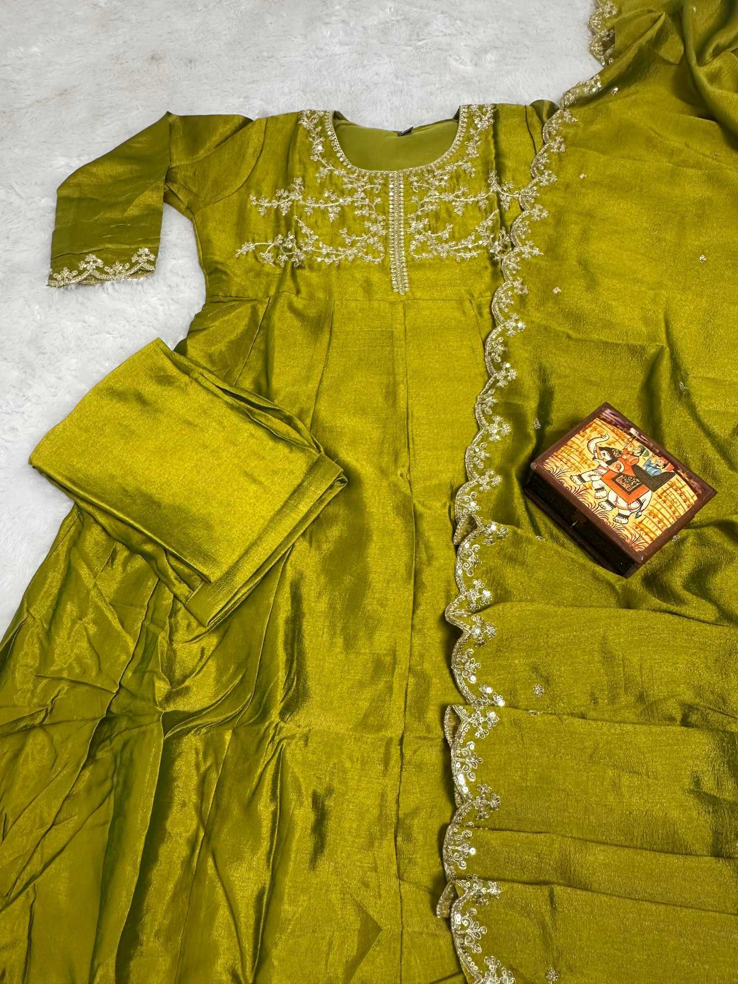 YNF Wholesale Vichitra Silk Party Wear Kurtis  | Surat Manufacturer