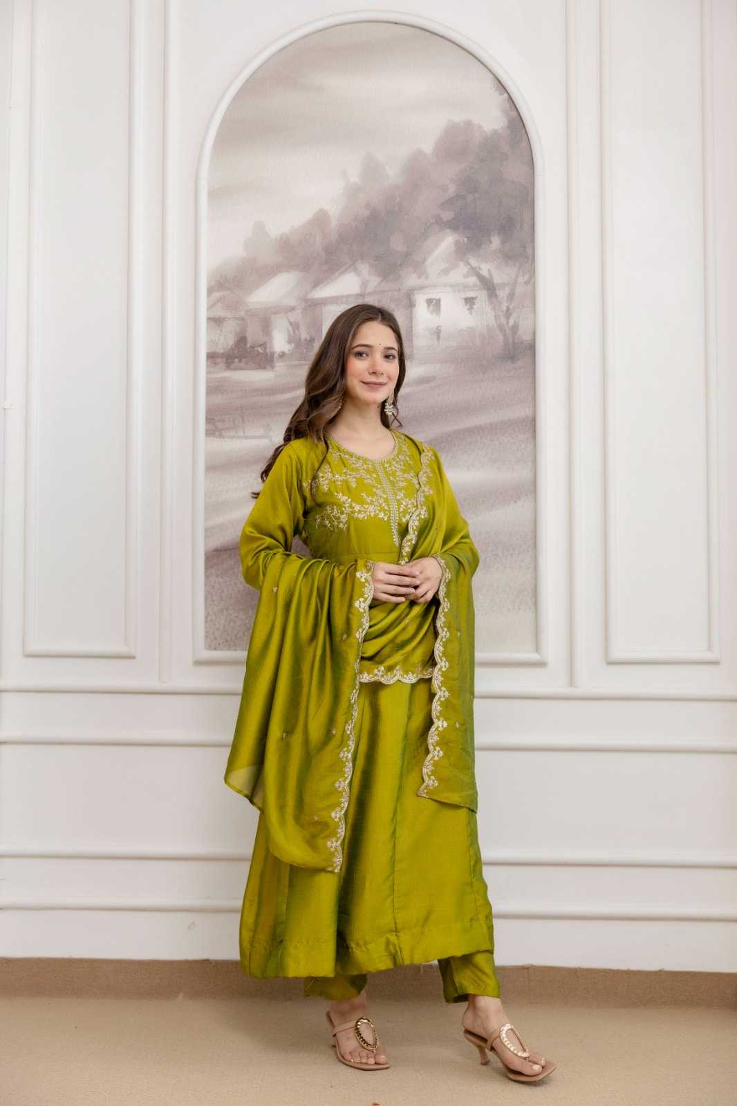 YNF Wholesale Vichitra Silk Party Wear Kurtis  | Surat Manufacturer