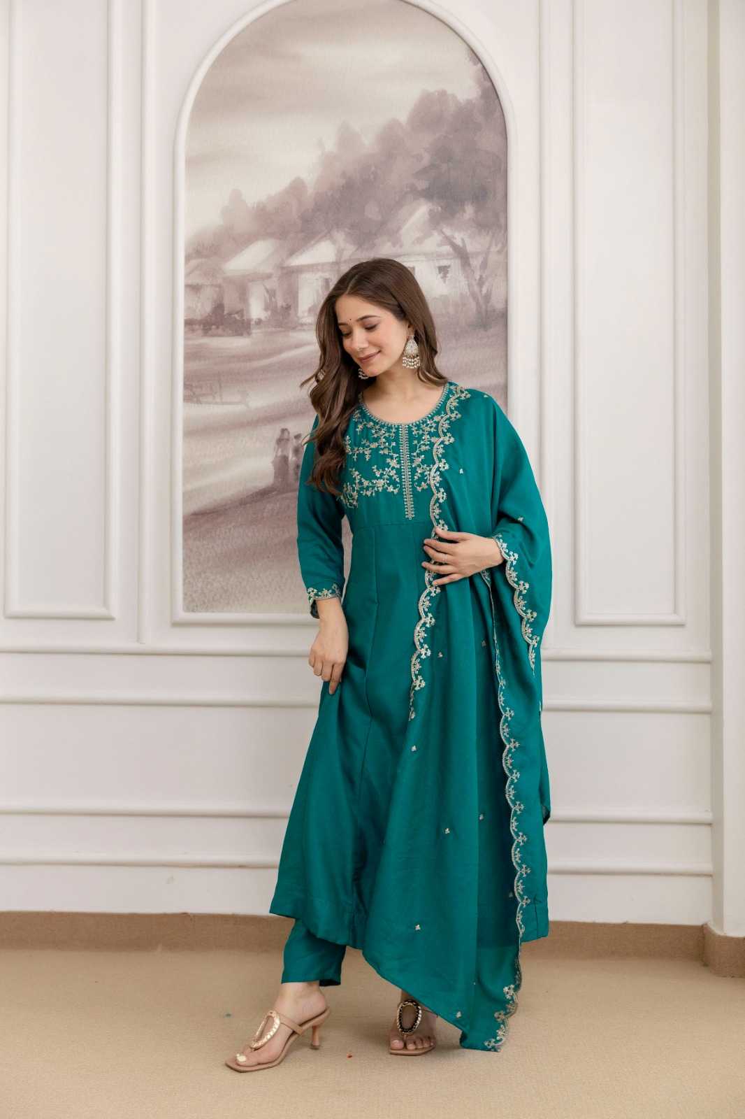 YNF Wholesale Vichitra Silk Party Wear Kurtis  | Surat Manufacturer