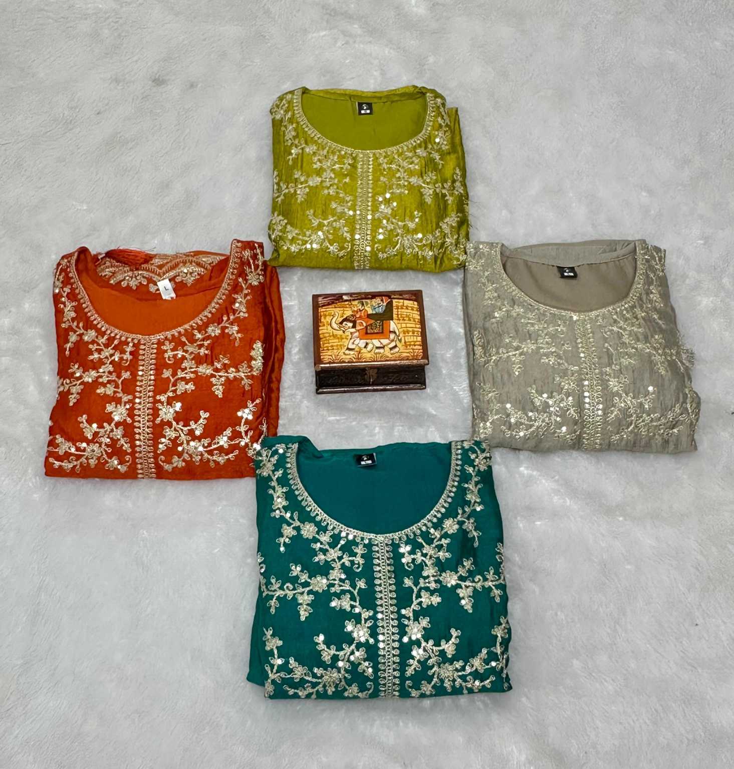 YNF Wholesale Vichitra Silk Party Wear Kurtis  | Surat Manufacturer