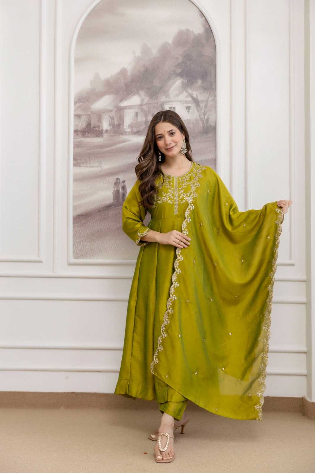 YNF Wholesale Vichitra Silk Party Wear Kurtis  | Surat Manufacturer