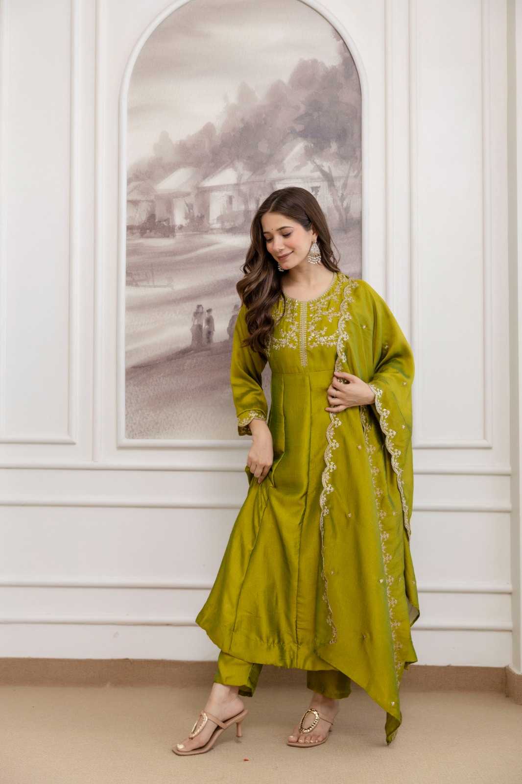 YNF Wholesale Vichitra Silk Party Wear Kurtis  | Surat Manufacturer