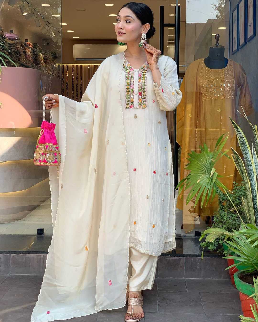 YNF Wholesale Chinon Party Wear Kurtis  | Surat Manufacturer