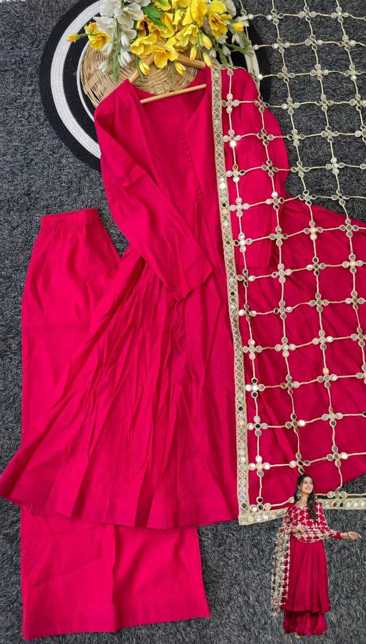 YNF Wholesale Heavy Roman Silk Palazzo Suit  | Surat Manufacturer