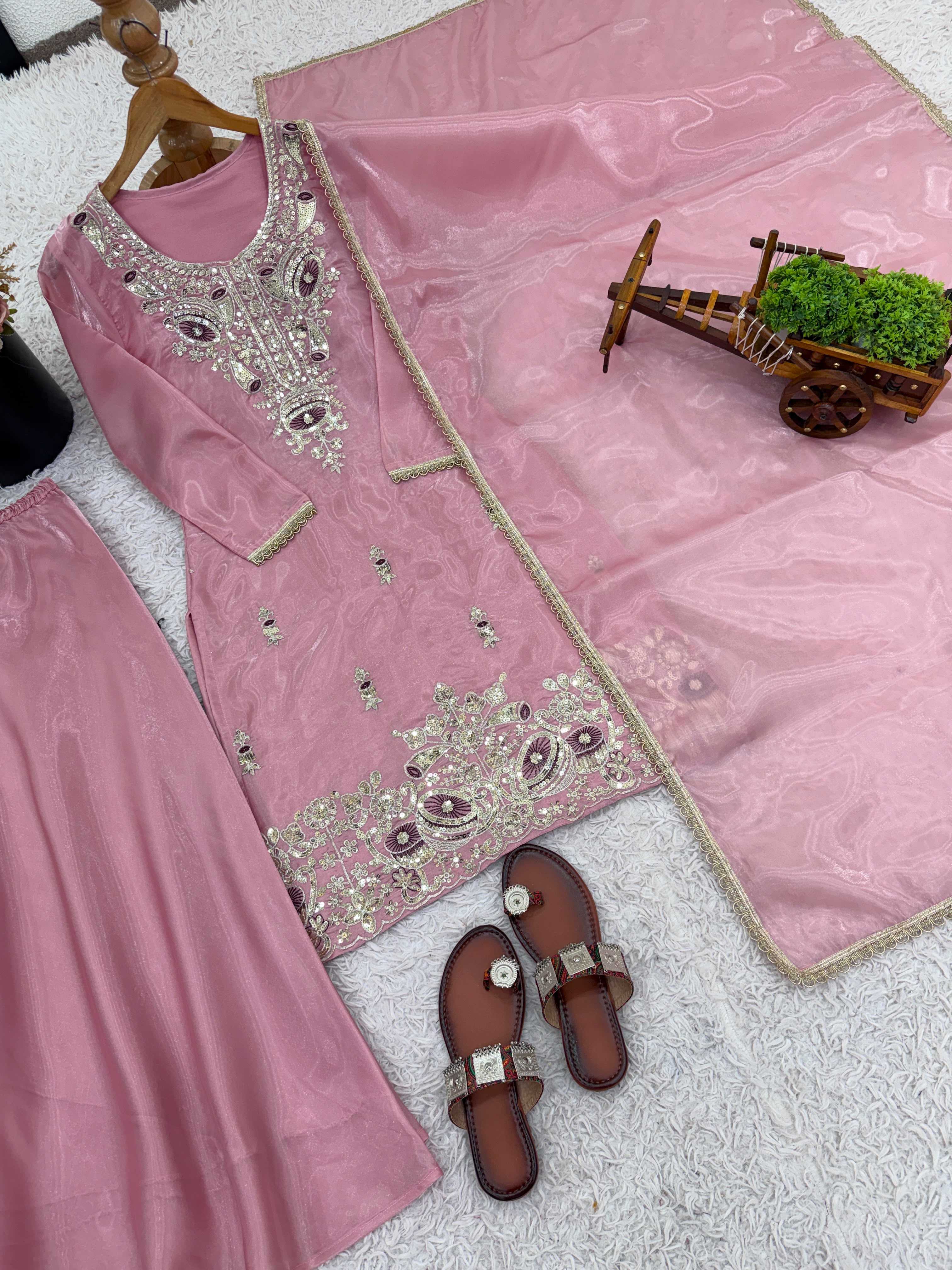 YNF Wholesale Pure Silk Embroidery Suits  | Surat Manufacturer