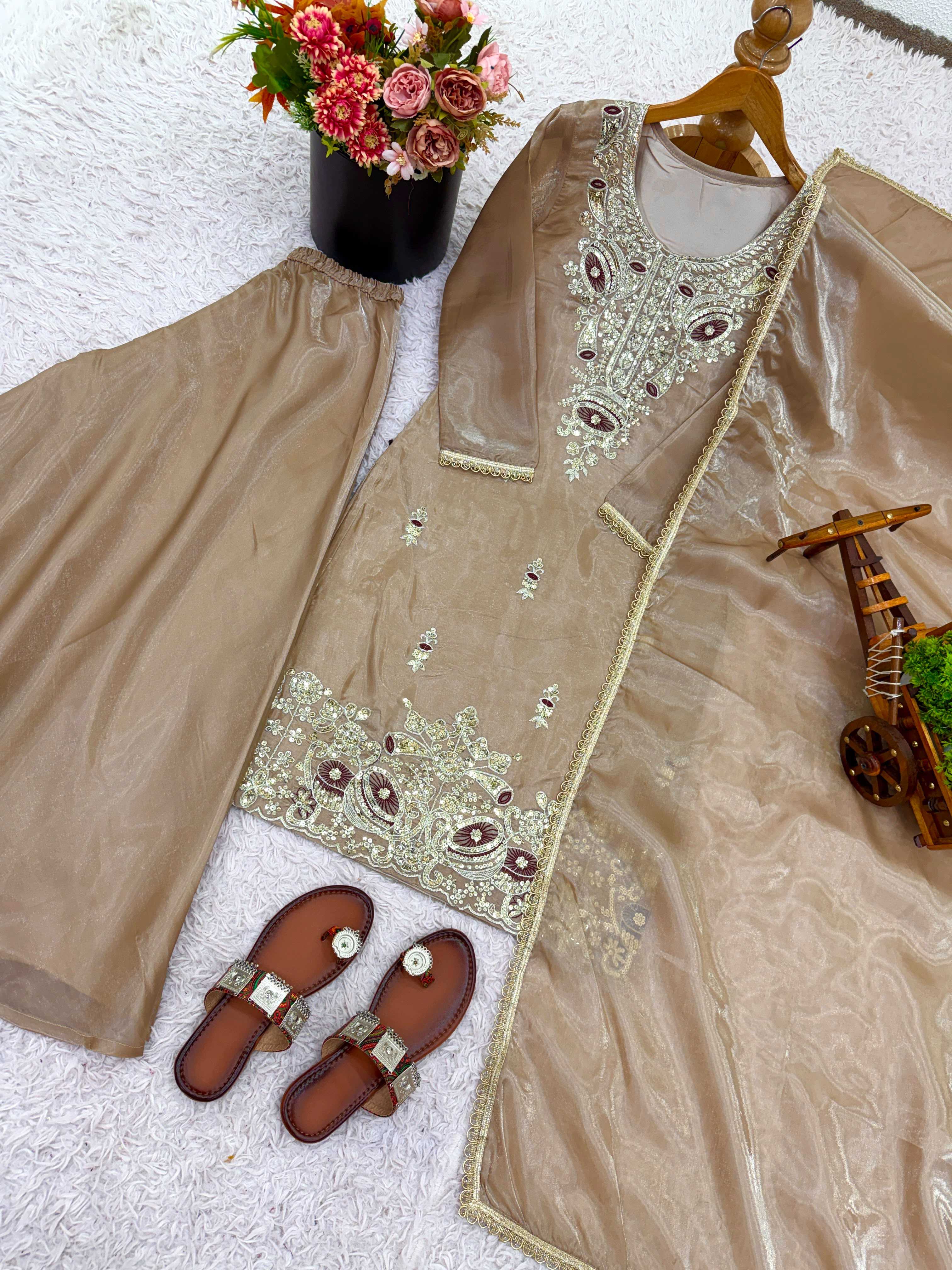 YNF Wholesale Pure Silk Embroidery Suits  | Surat Manufacturer