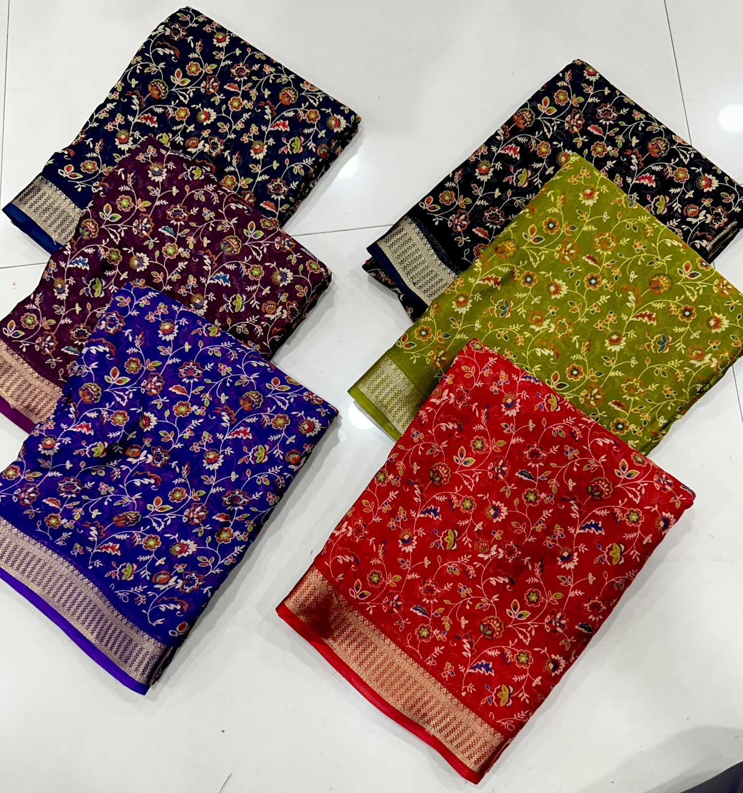 YNF Wholesale Georgette Designer Sarees  | Surat Manufacturer