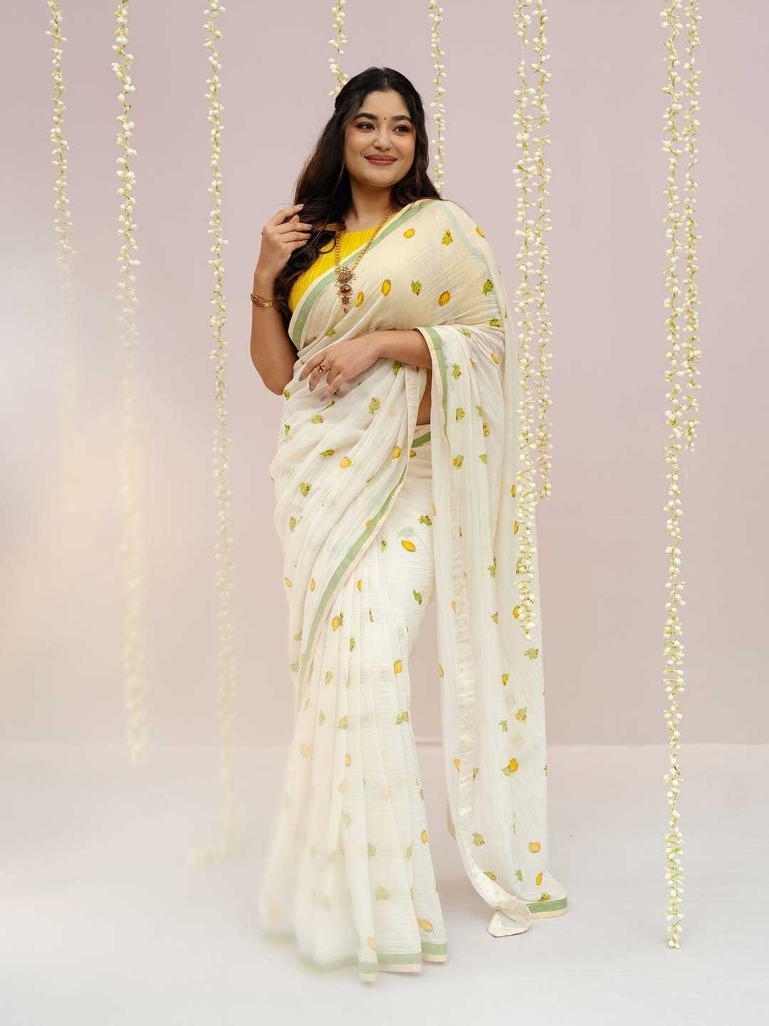 YNF Wholesale Linen Printed Sarees  | Surat Manufacturer