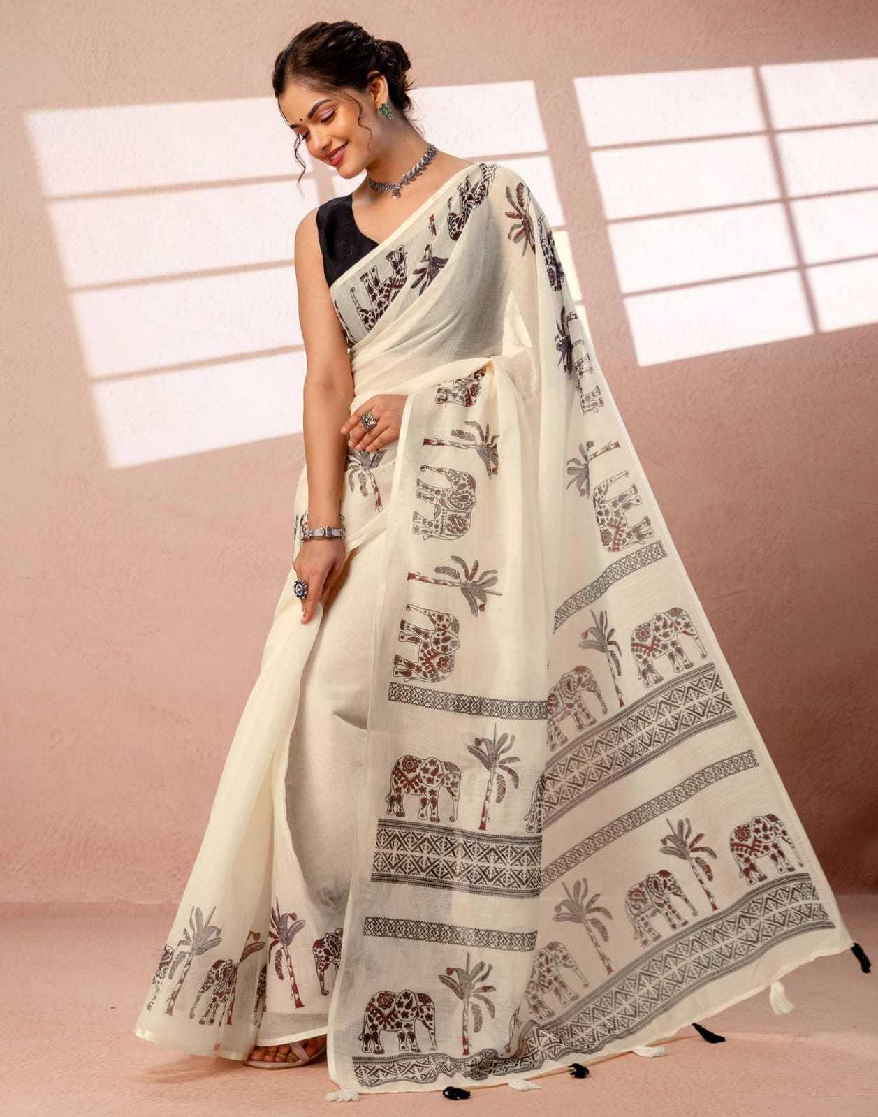 YNF Wholesale Cotton Designer Sarees  | Surat Manufacturer