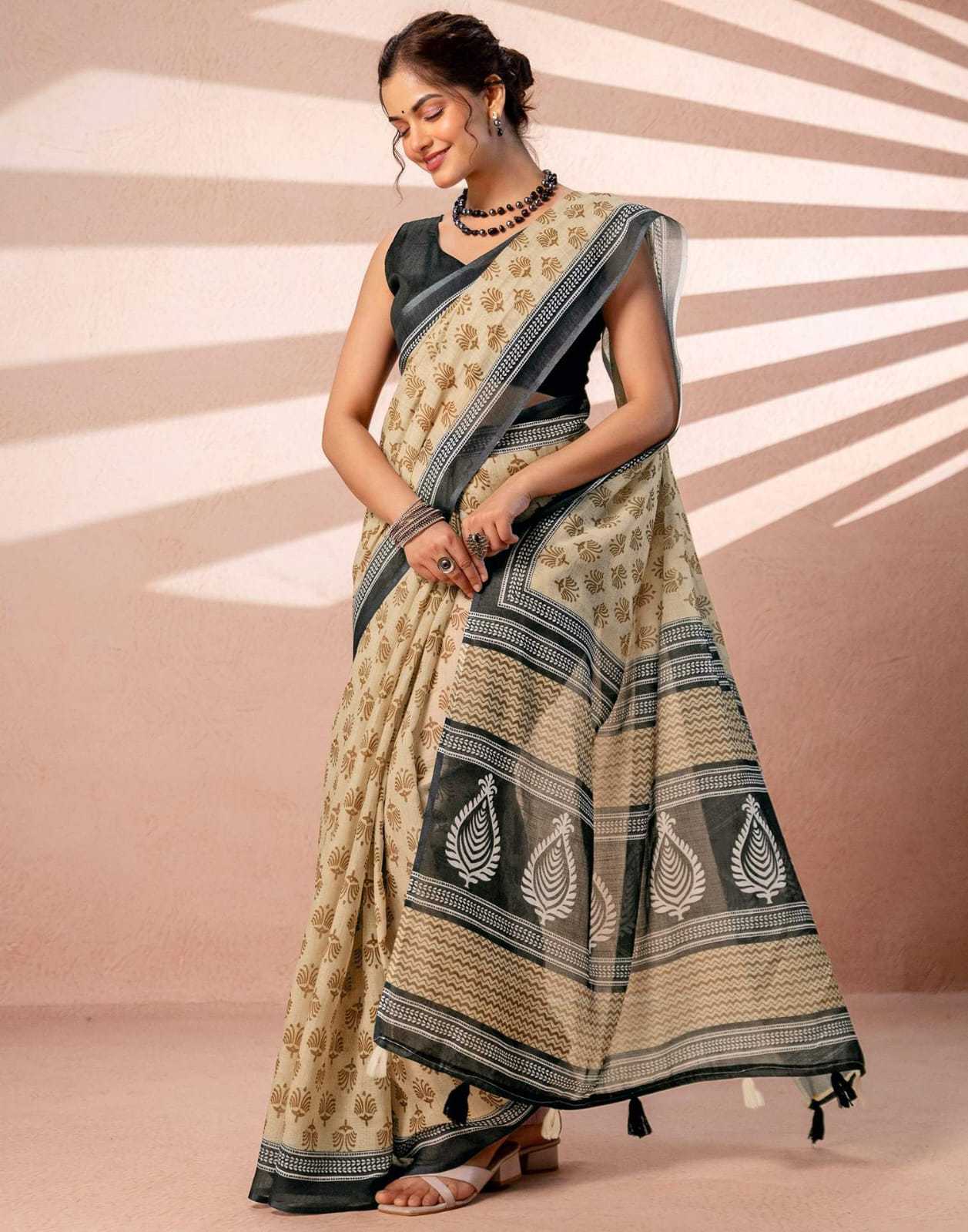 YNF Wholesale Cotton Designer Sarees  | Surat Manufacturer