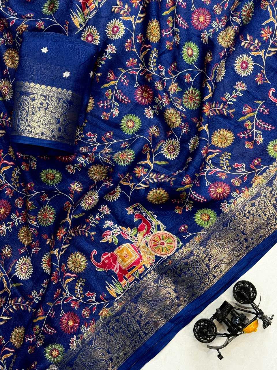 YNF Wholesale Premium Georgette Ajrakh Sarees  | Surat Manufacturer