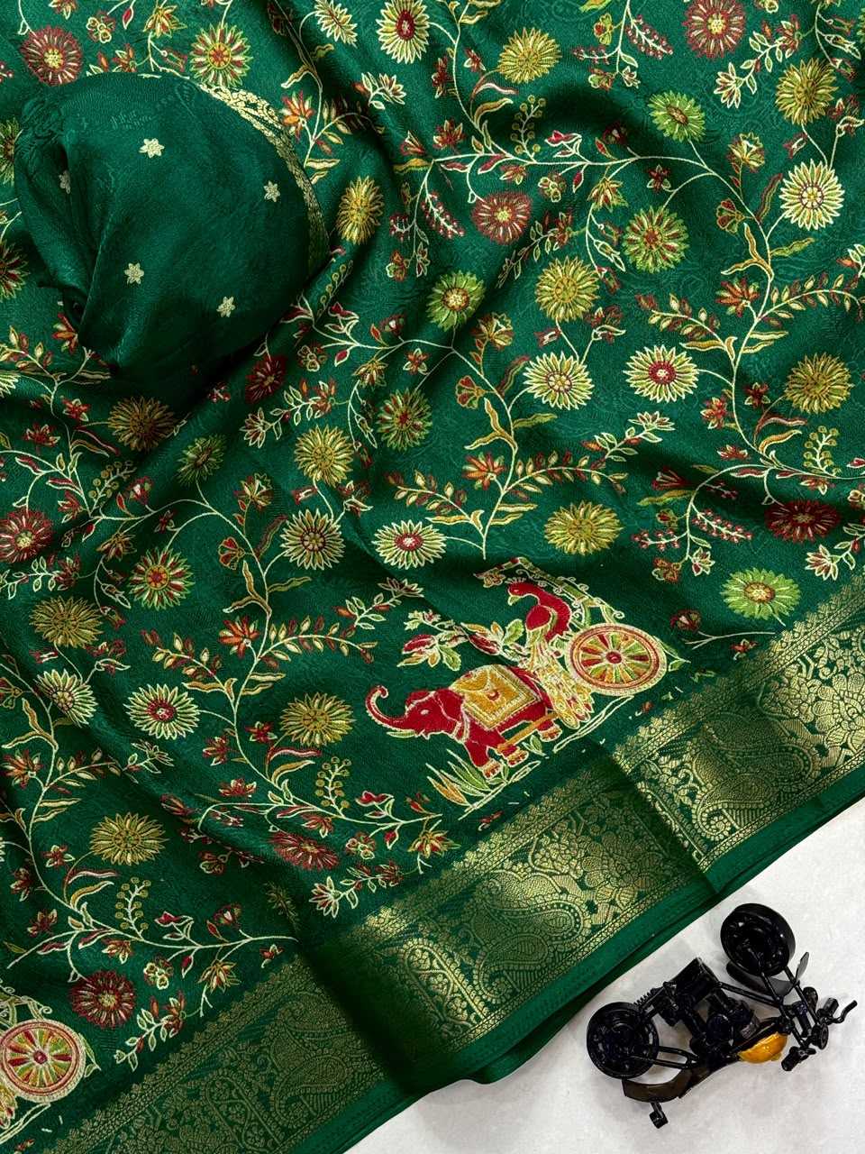 YNF Wholesale Premium Georgette Ajrakh Sarees  | Surat Manufacturer